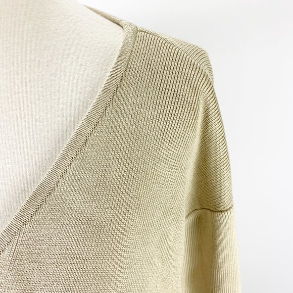 DONCASTER Large Silk STRETCH Cardigan Sweater - Picture 2 of 6